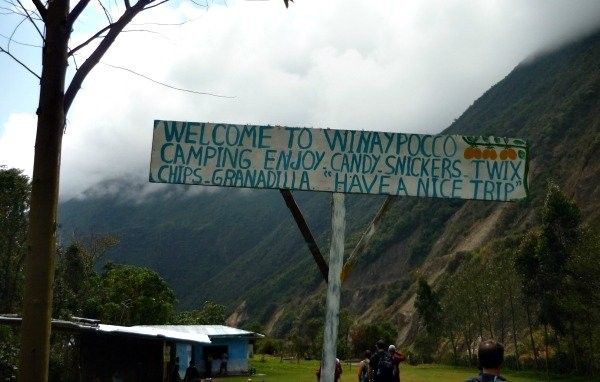 Buying snacks on Salkantay Trek Peru Llama Travel