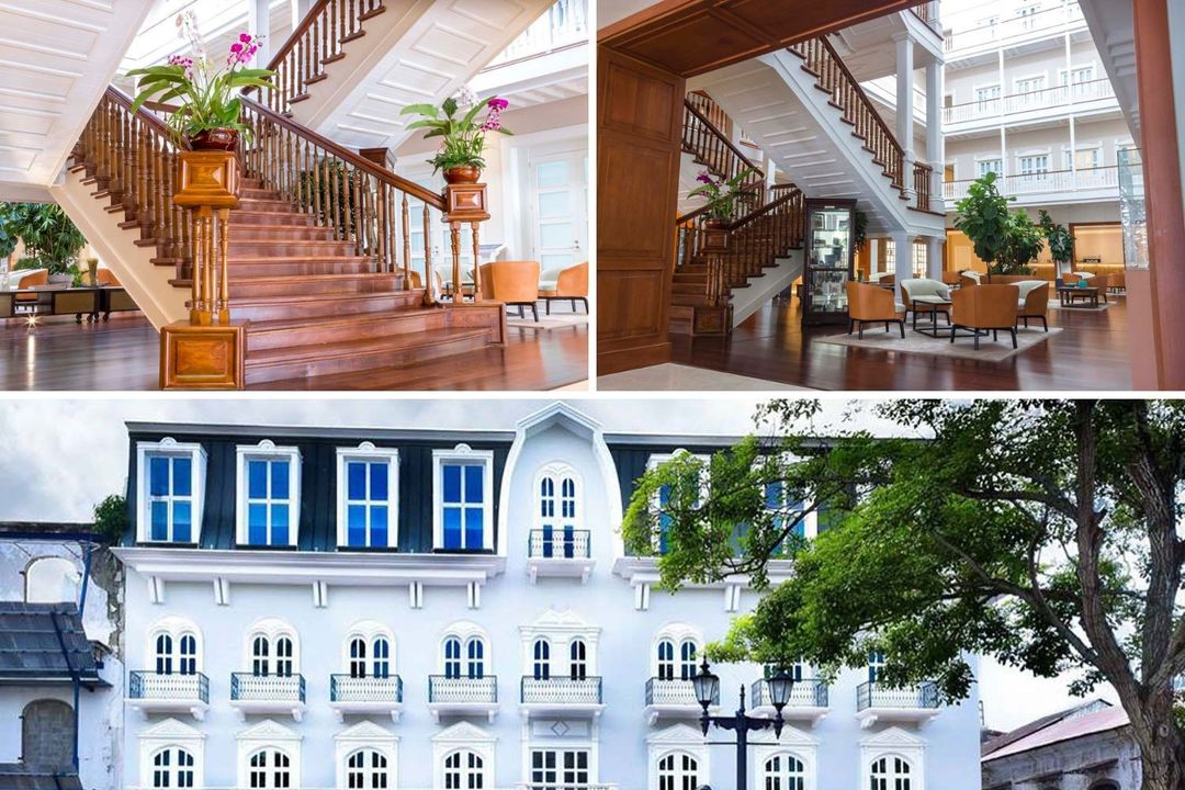 A collage of images of the Central Hotel in Panama City.